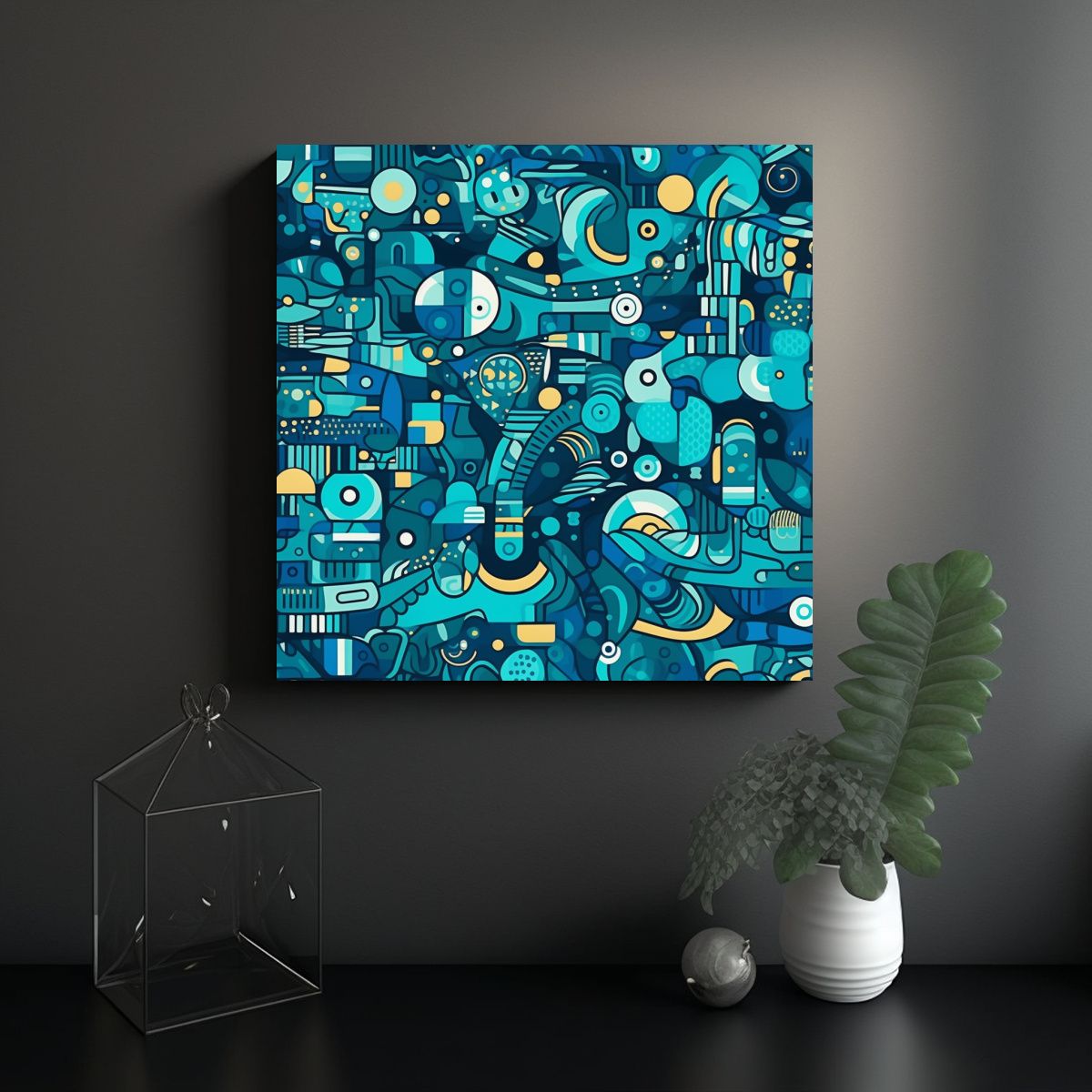 GENERICO - Cuadro Decorativo Inspirado En El Internet 100x100 Cm