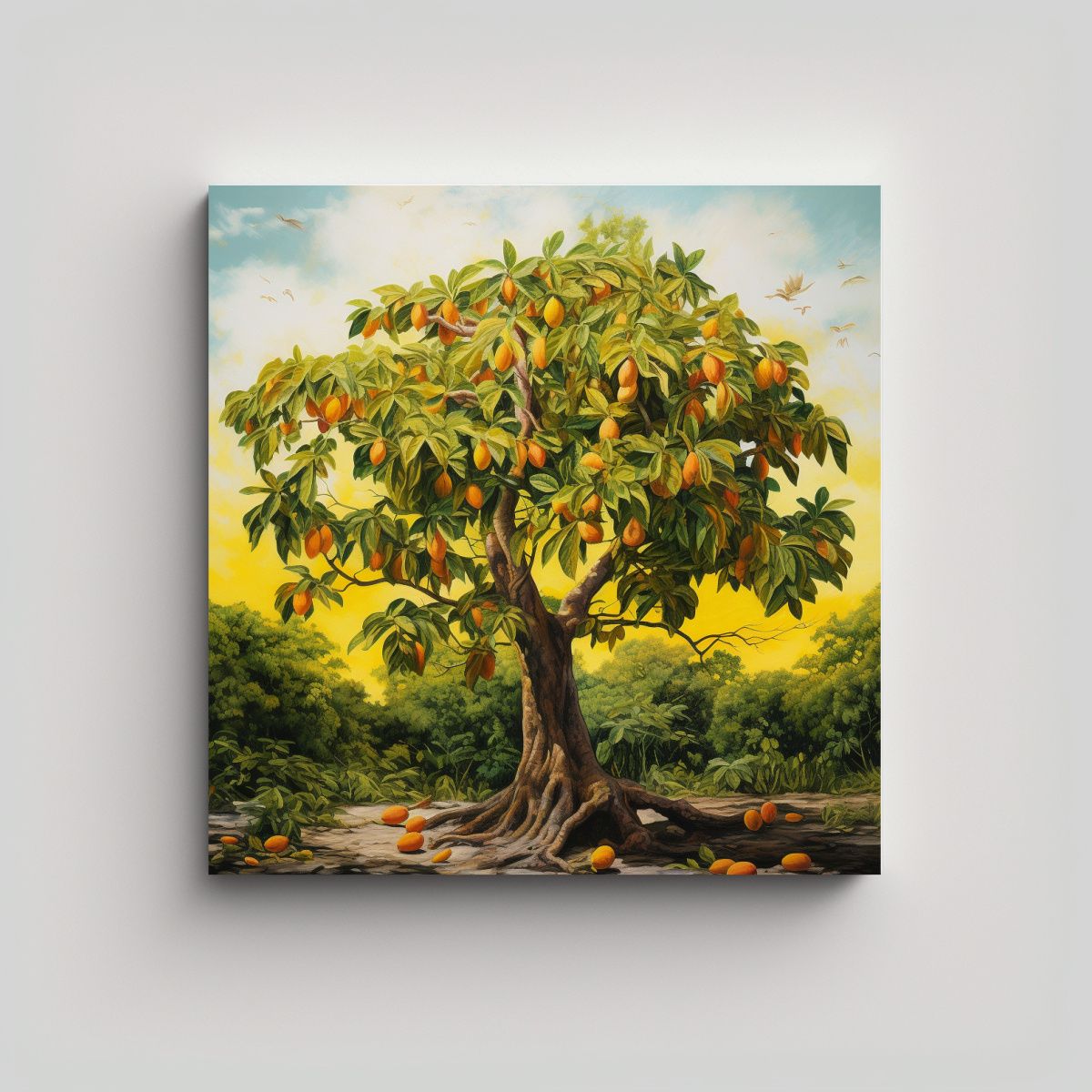 GENERICO - Pintura Abstracta En Lienzo De Tela Estilo De 100x100 Cm