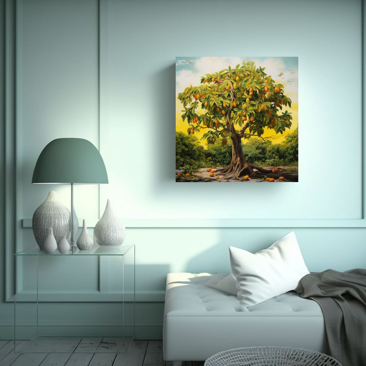 GENERICO - Pintura Abstracta En Lienzo De Tela Estilo De 100x100 Cm