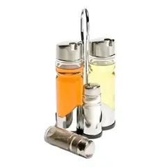 CARIBEE - Set Aceitero Salero Limon Vinagre Pimienta 4 Piezas