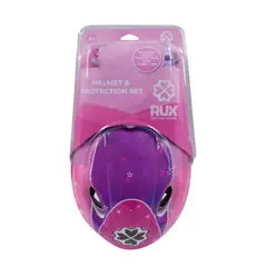 GENERICO - Set de casco + protecciones infantiles Rux Pink