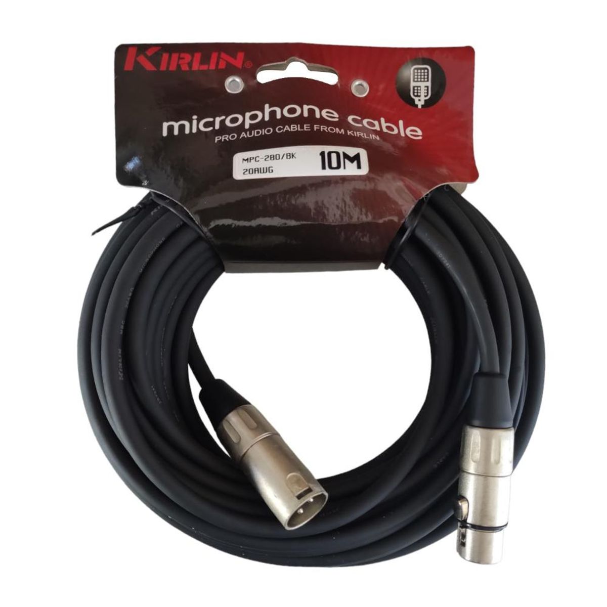 KIRLIN - Cable Microfono XLR 10 mts Kirlin MPC-280BK 10M