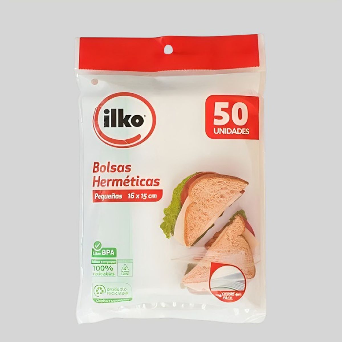 ILKO - Bolsa Multiuso Hermética Pequeña 50 Unidades