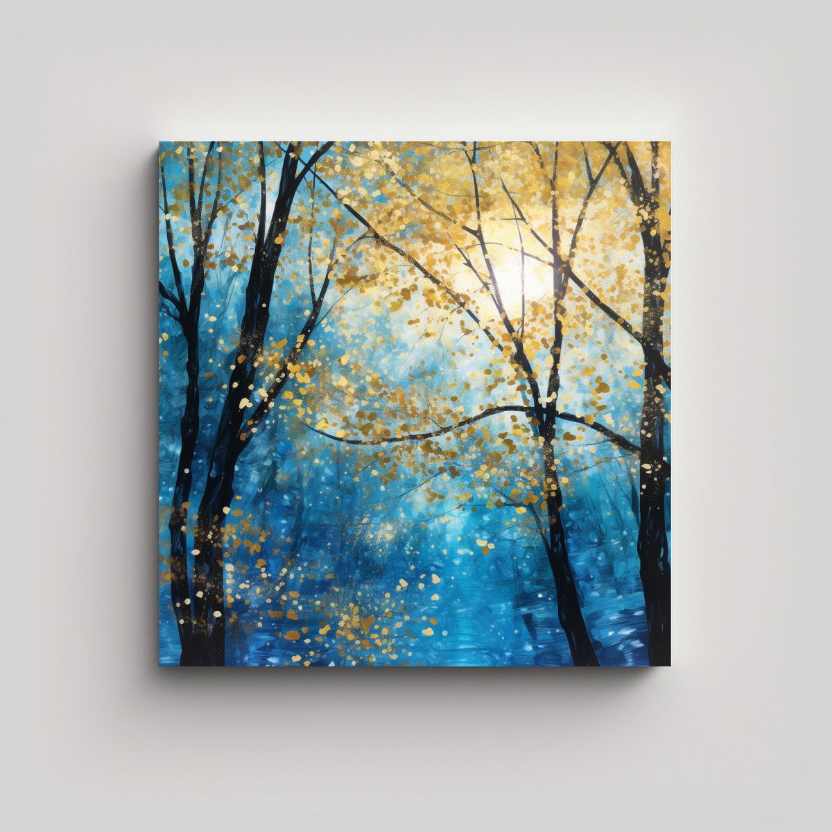 GENERICO - Pinturas De Paisajes Con árboles Y Cielo Azul 100x100 Cm