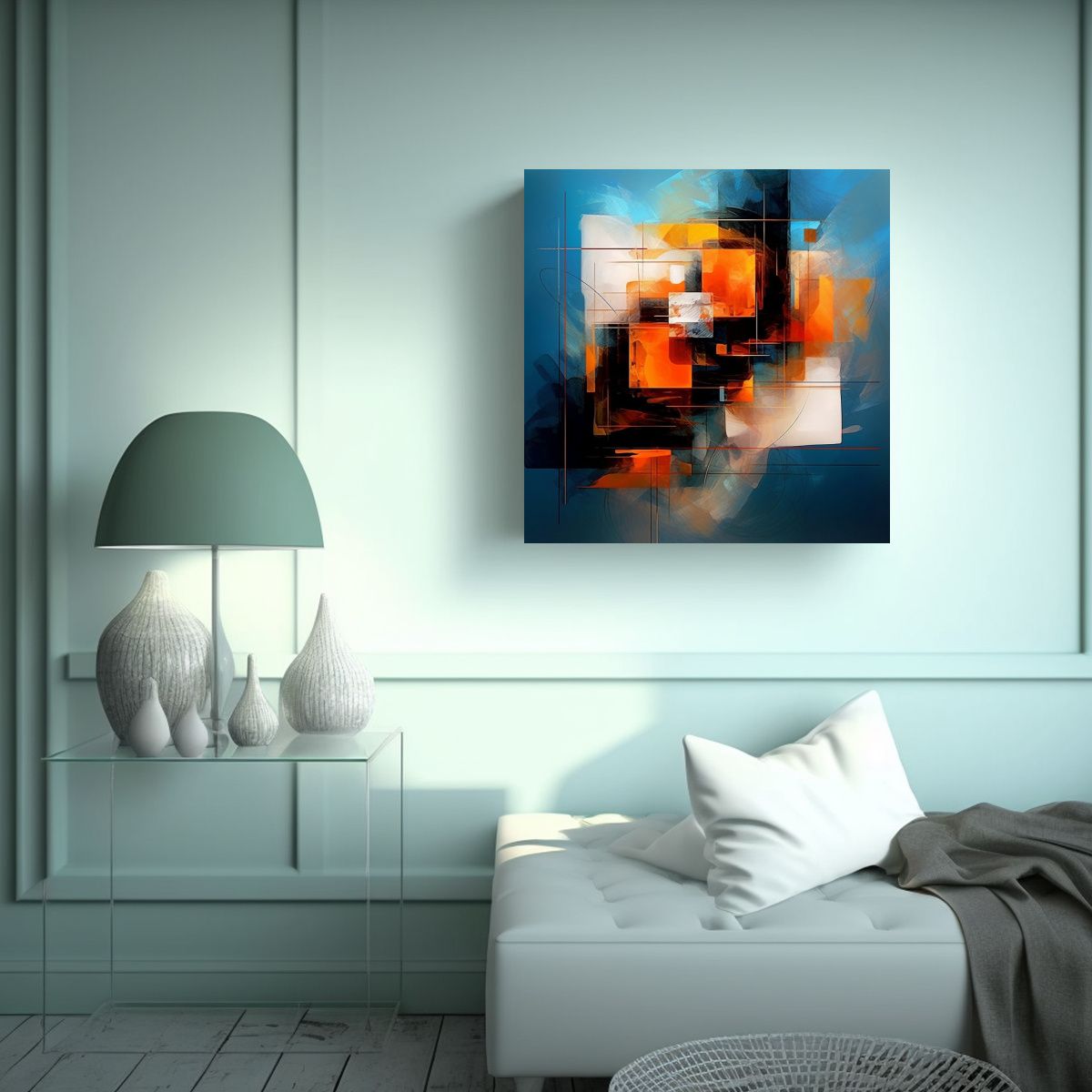 GENERICO - Pinturas Decorativas De Arte Digital Abstracto 100x100 Cm