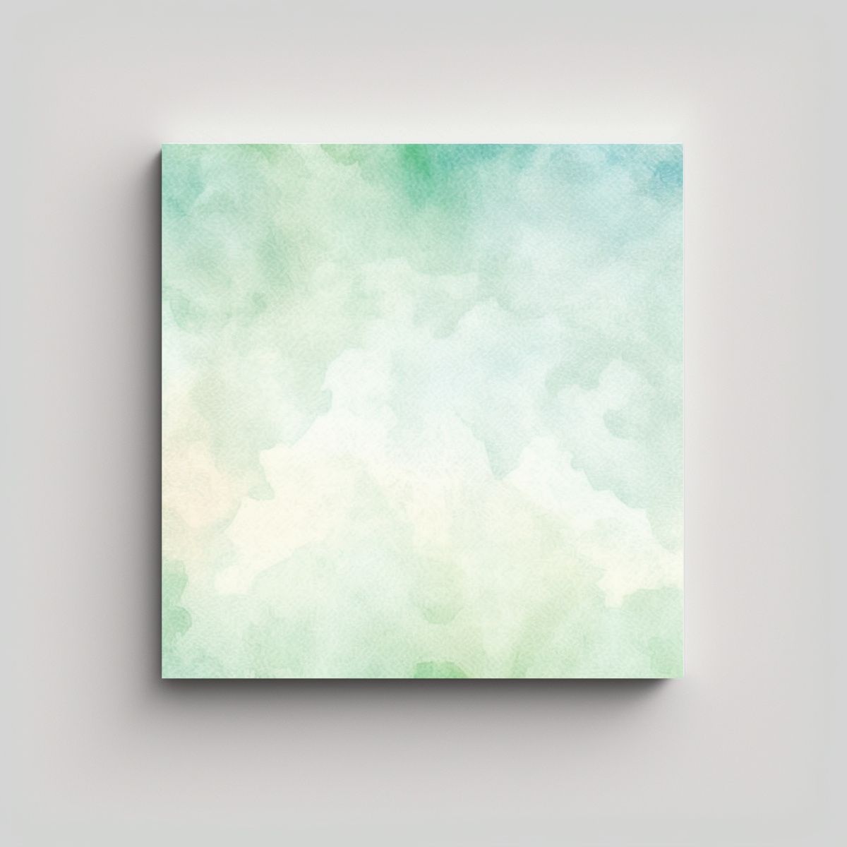 GENERICO - Cuadro Patron Intenso Watercolor Blanco 100x100 Cm