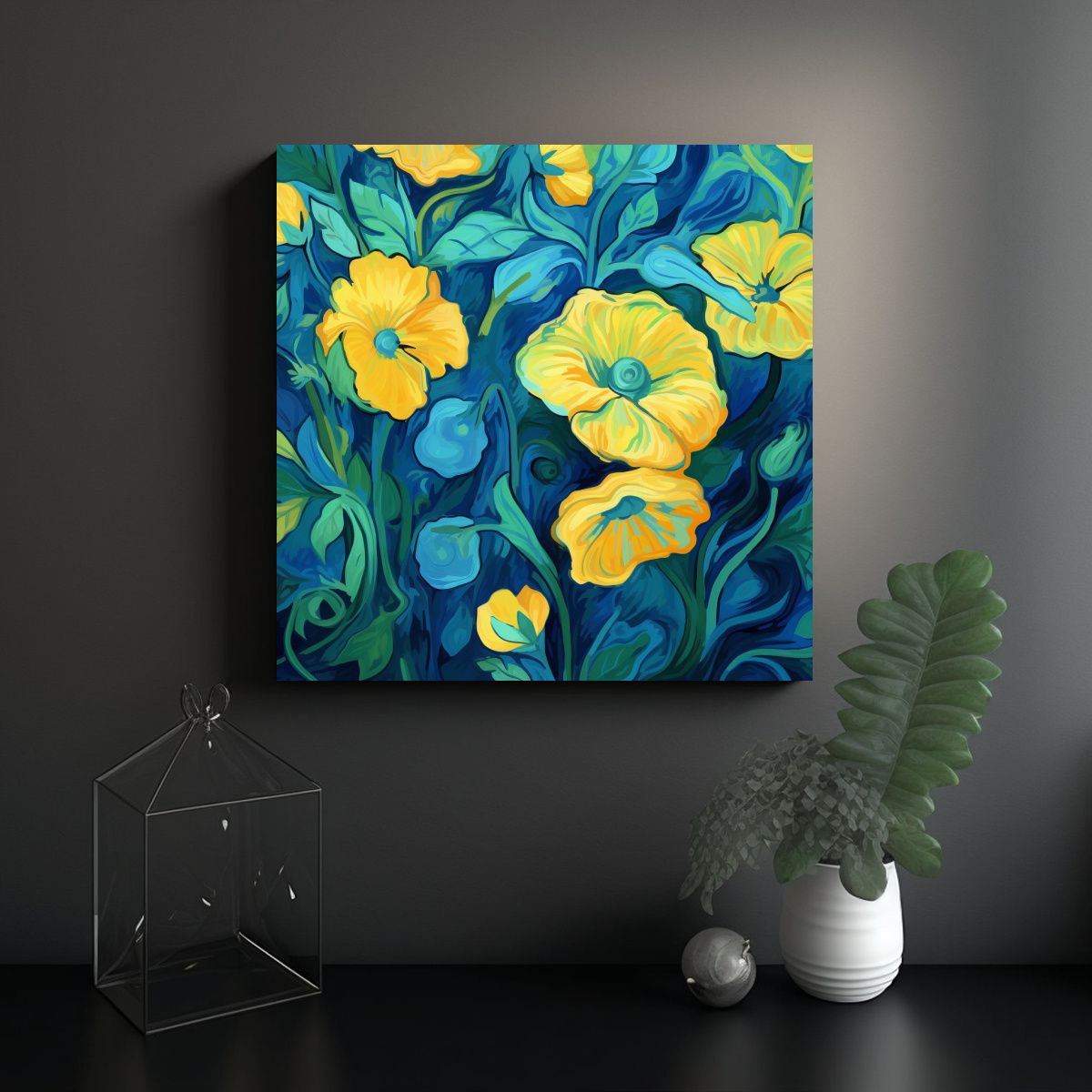 GENERICO - Pinturas Decorativas Estilo Van Gogh Con Firma 100x100 Cm