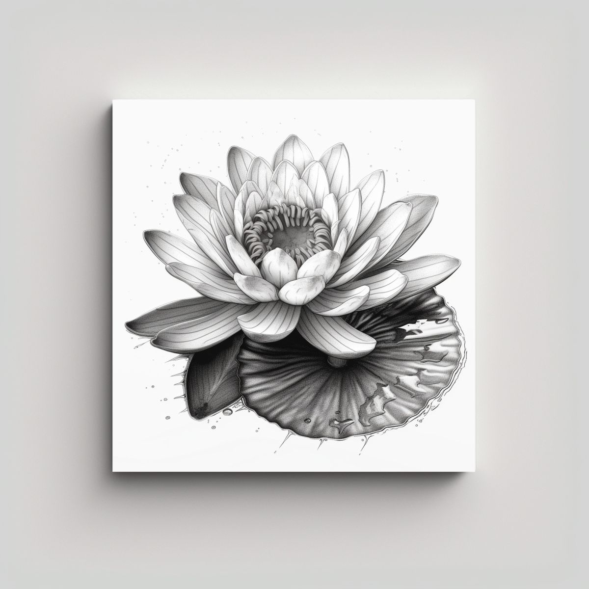 GENERICO - Visual Abstracto De Lirio Acuático En Arte 100x100 Cm