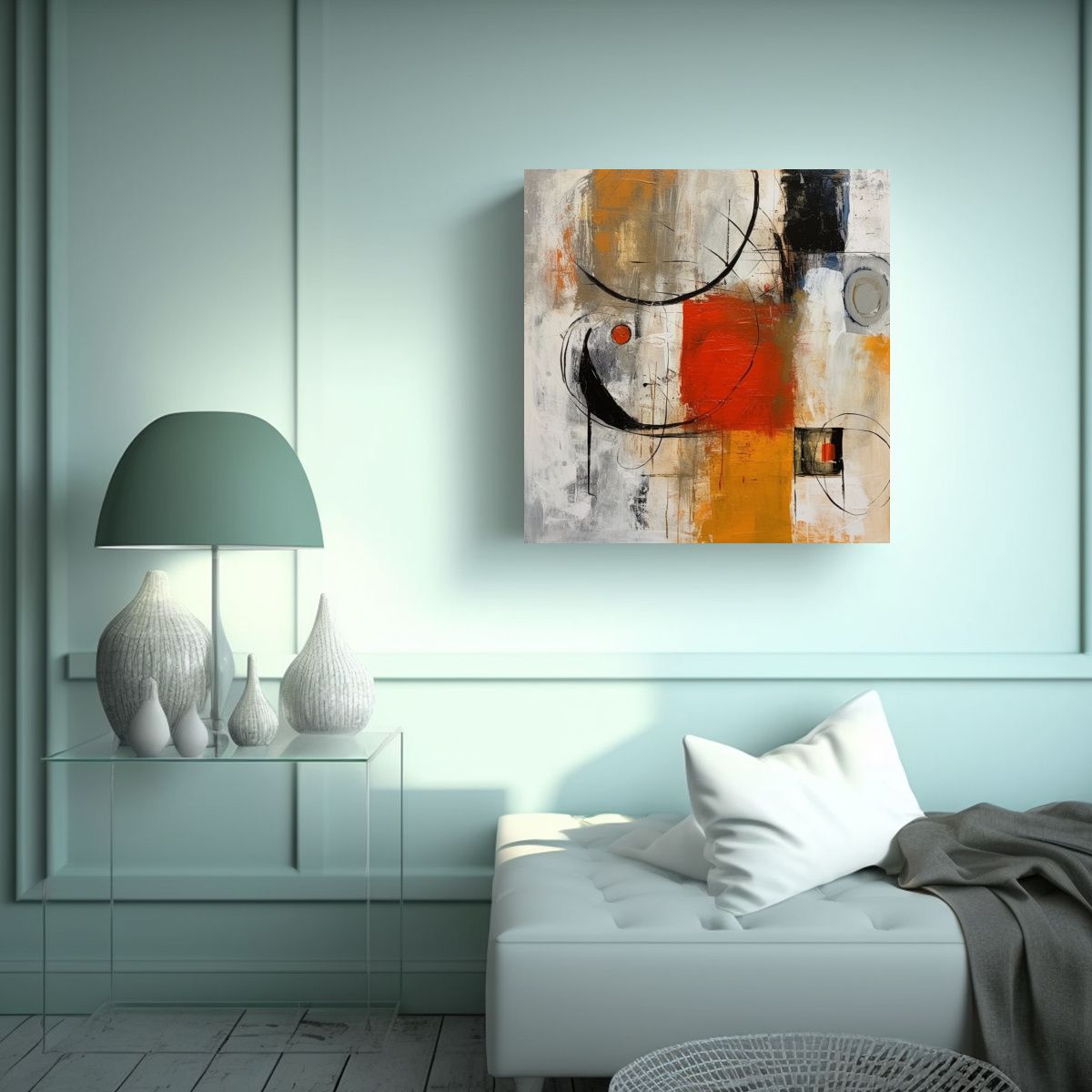 GENERICO - Cuadro Belleza Natural Composición Abstracta 100x100 Cm