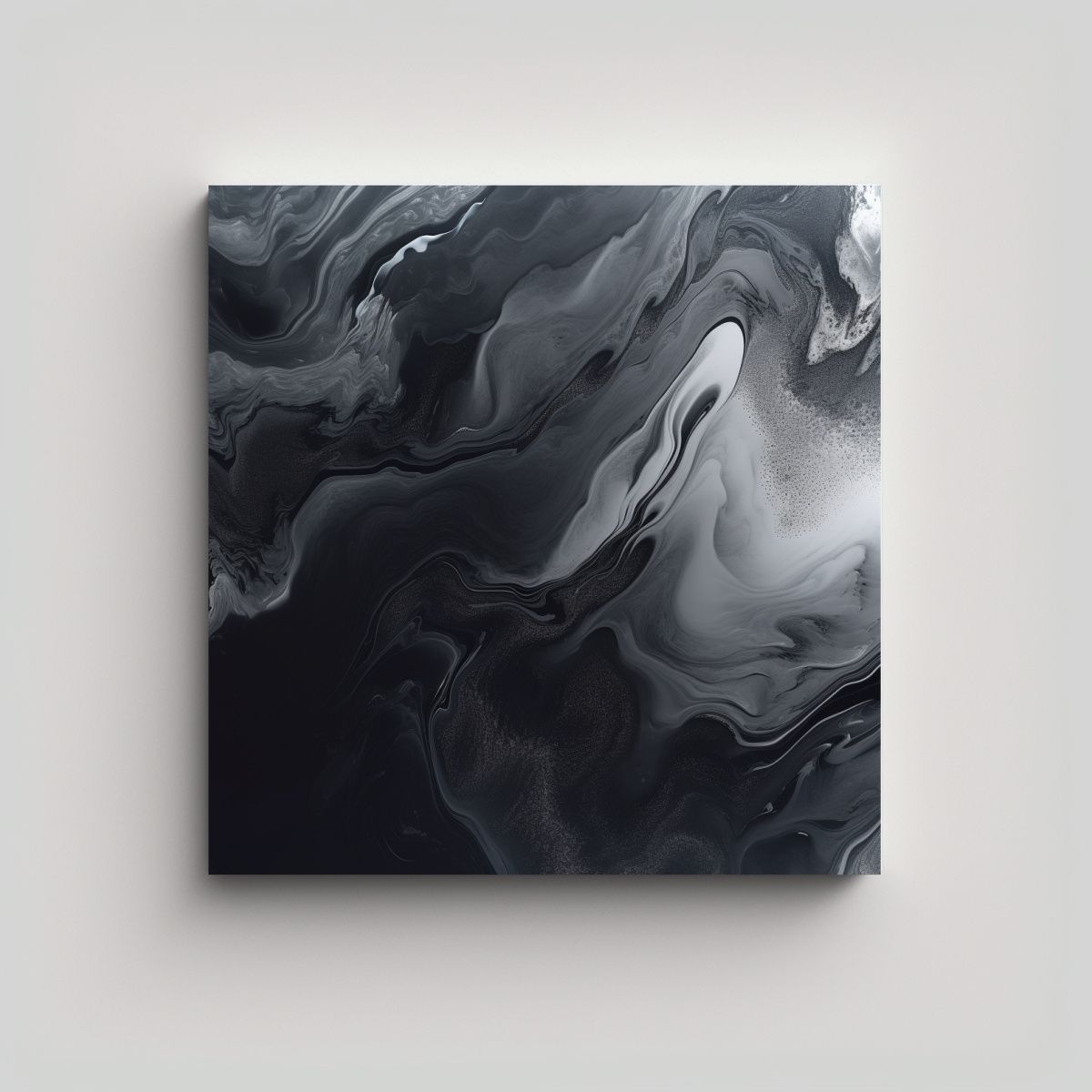 GENERICO - Fondo Líquido De Mármol Gris Ahumado Con Toques 100x100 Cm