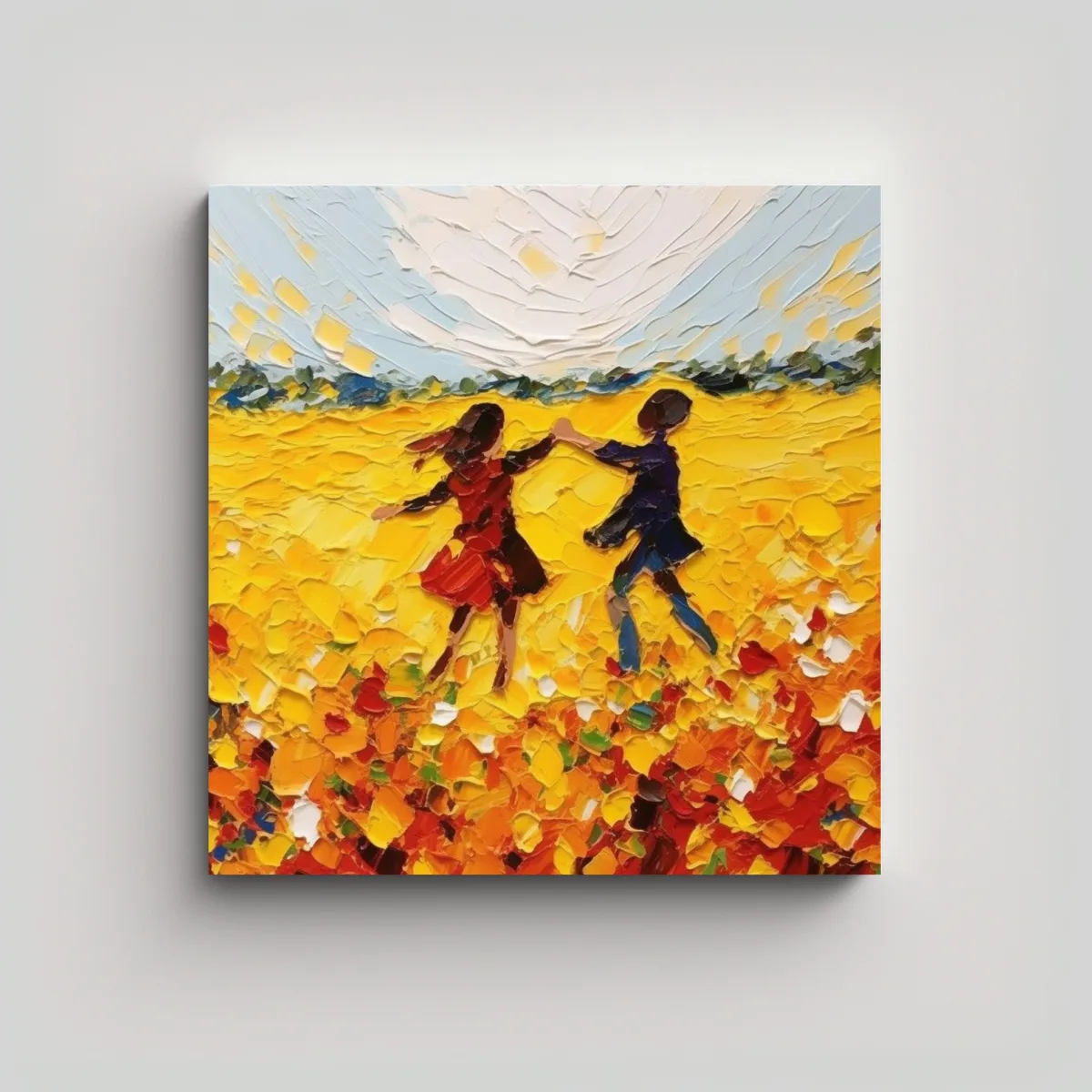 GENERICO - Pinturas Modernas Para Decoración Con Calidez 100x100 Cm