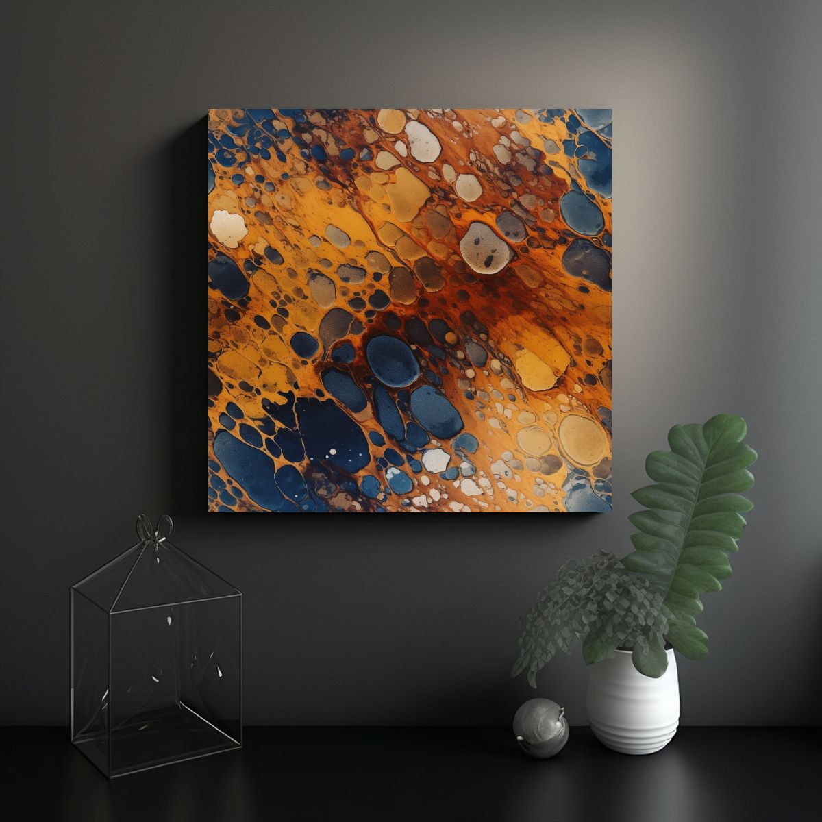 GENERICO - Fotografía De Textura De óleo Abstracto En Alta 100x100 Cm