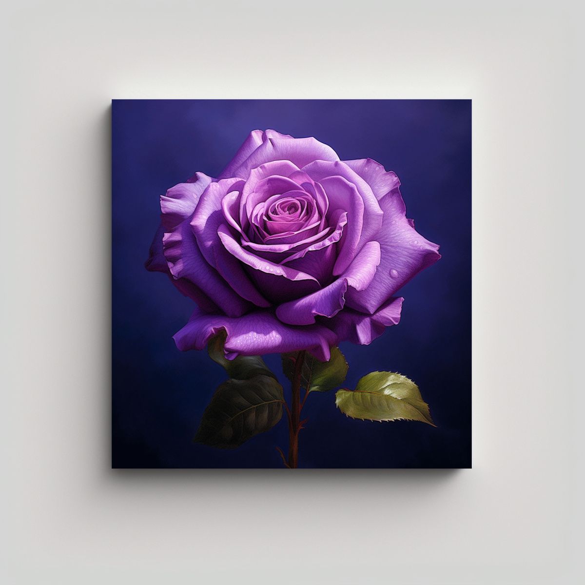 GENERICO - Cuadro Moderno Zetetic Rosa Púrpura En Tela En 100x100 Cm