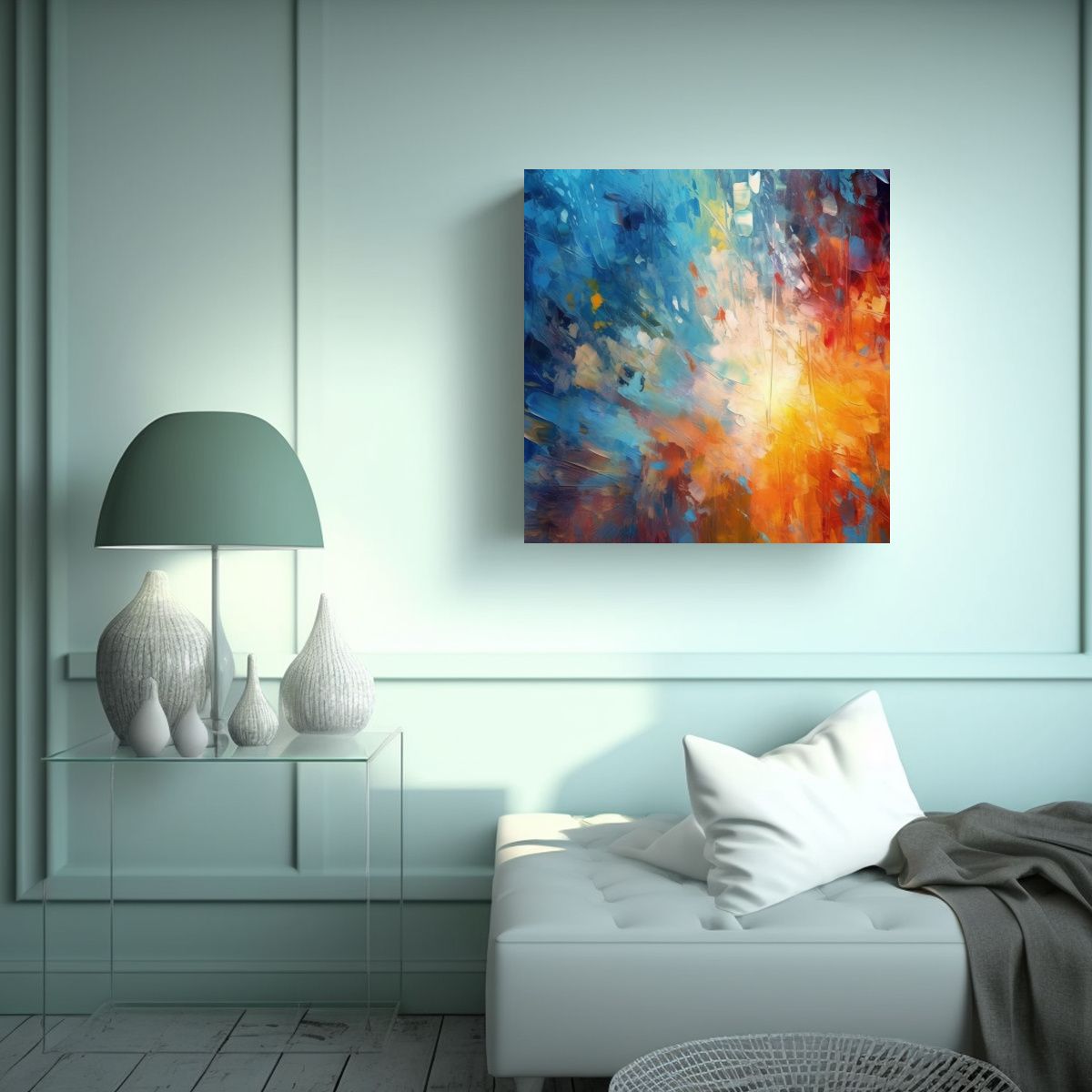 GENERICO - Tela En Bastidor Cuadro Representación 100x100 Cm