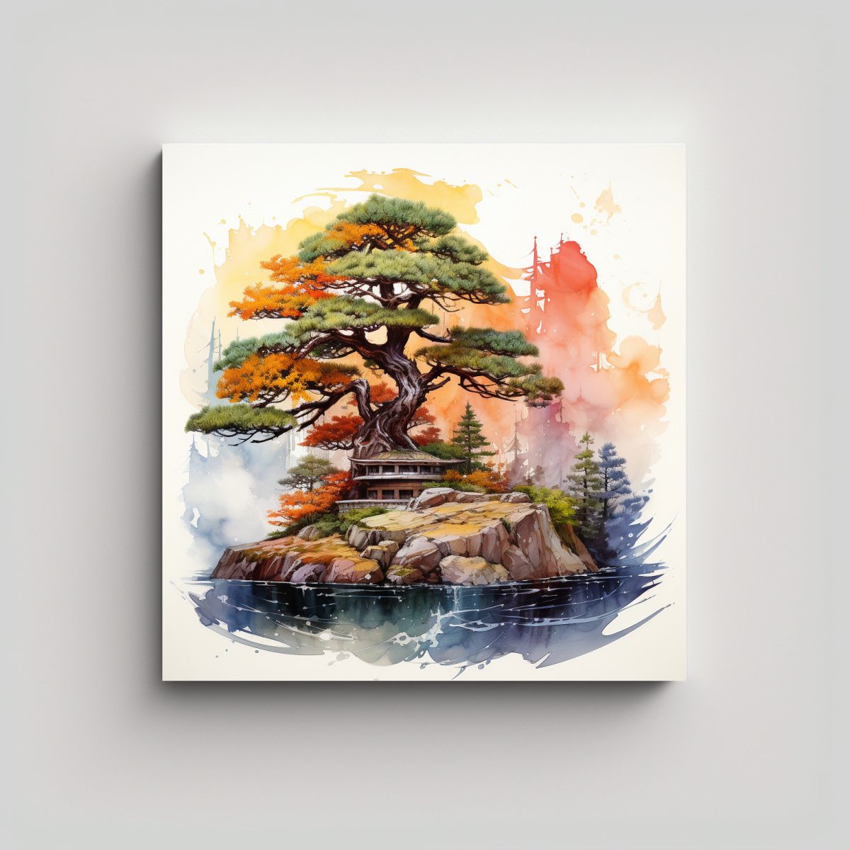 GENERICO - Pintura Abstracta De Decoración Simétrica De 100x100 Cm