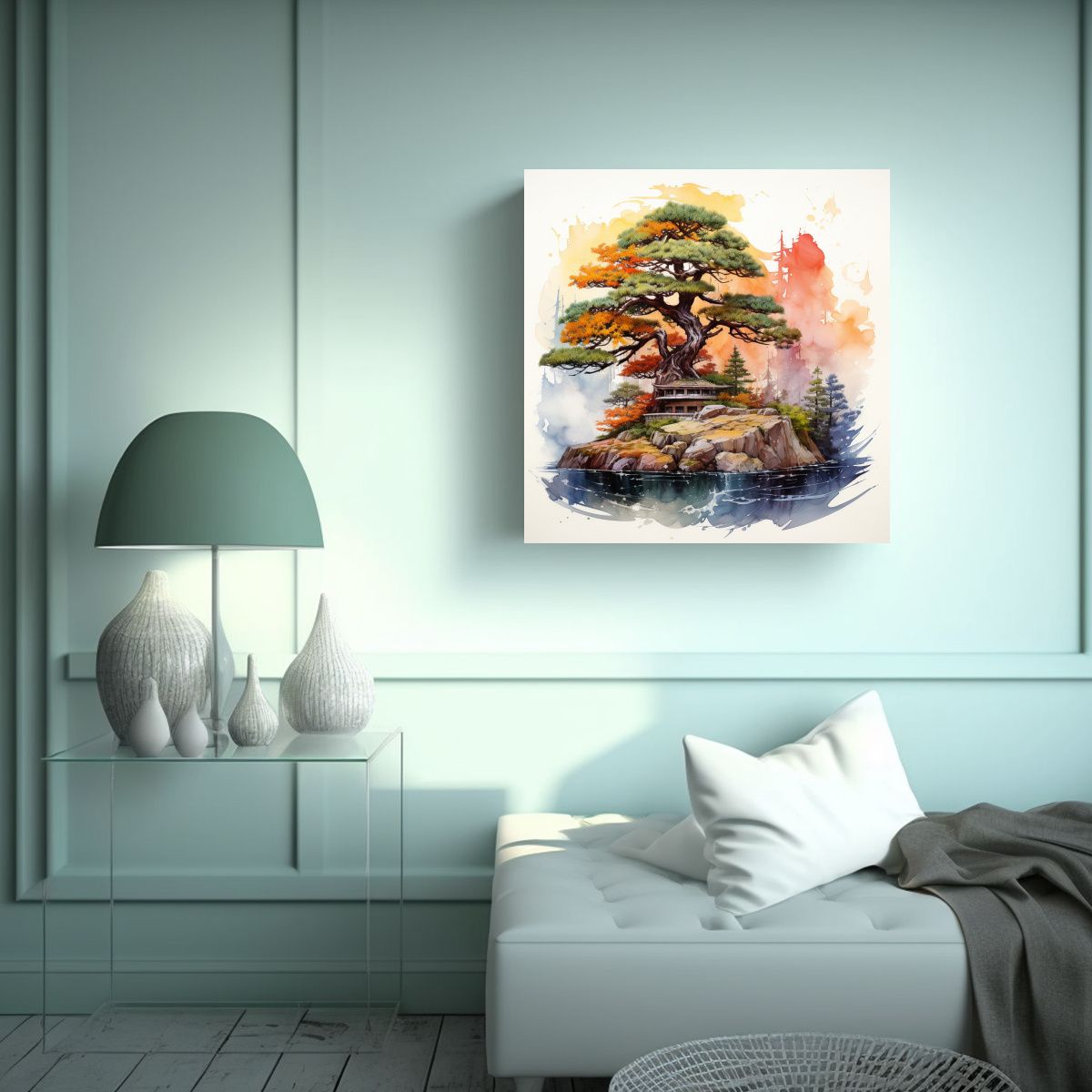 GENERICO - Pintura Abstracta De Decoración Simétrica De 100x100 Cm