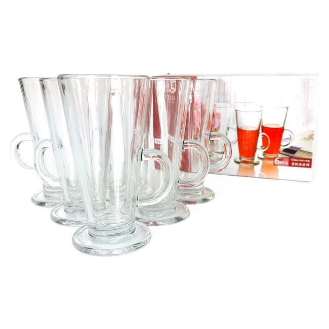 GENERICO - Set De Tazas De Vidrio Para Café 6 Pzas