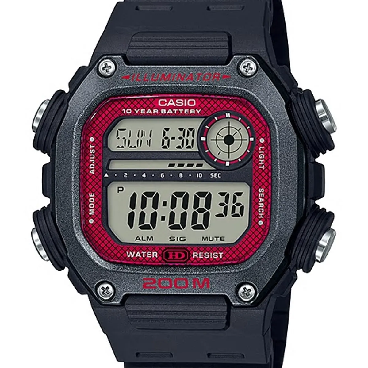 CASIO - RELOJ CASIO DW291H-1B HOMBRE DURO WR200M ILUMINATOR