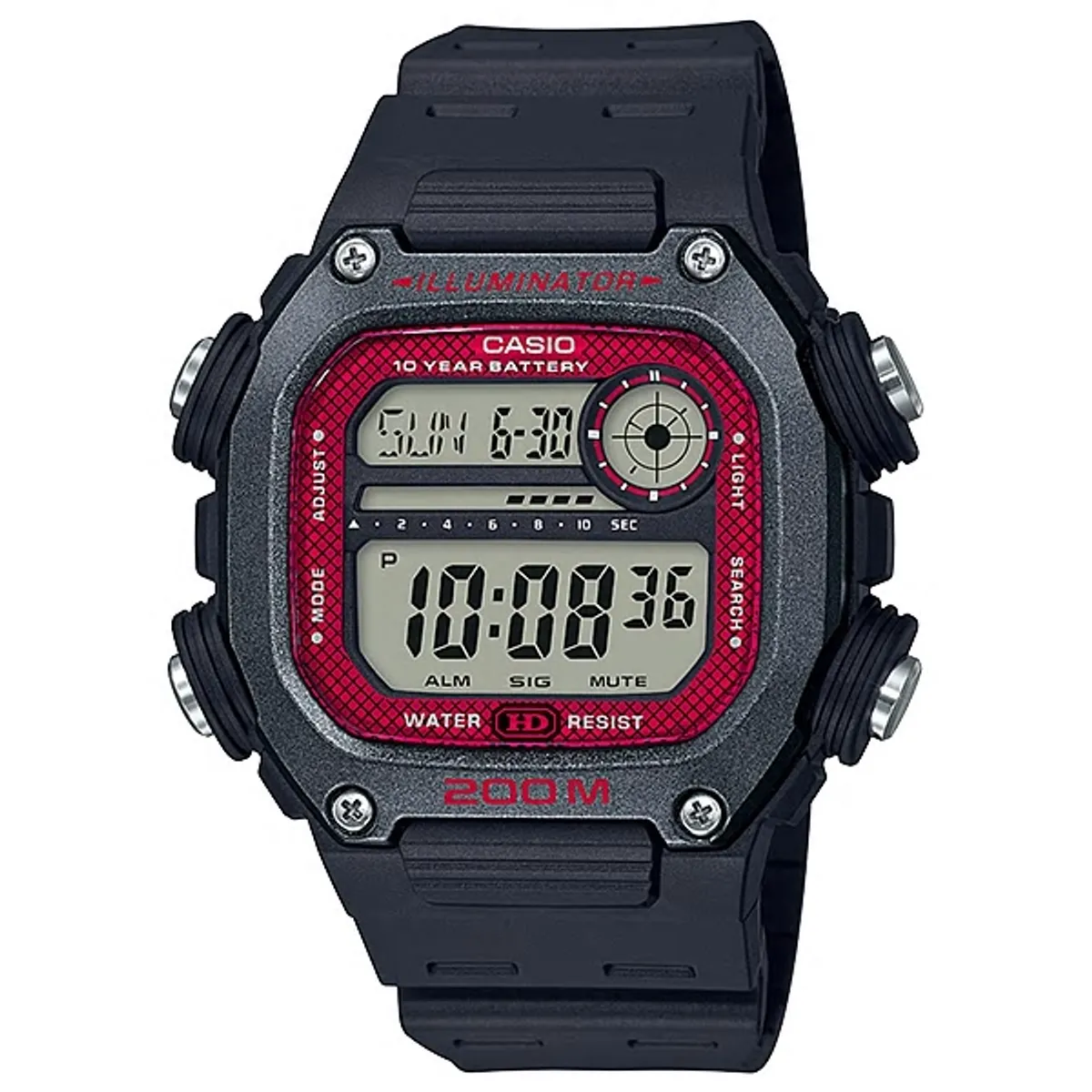 CASIO - RELOJ CASIO DW291H-1B HOMBRE DURO WR200M ILUMINATOR
