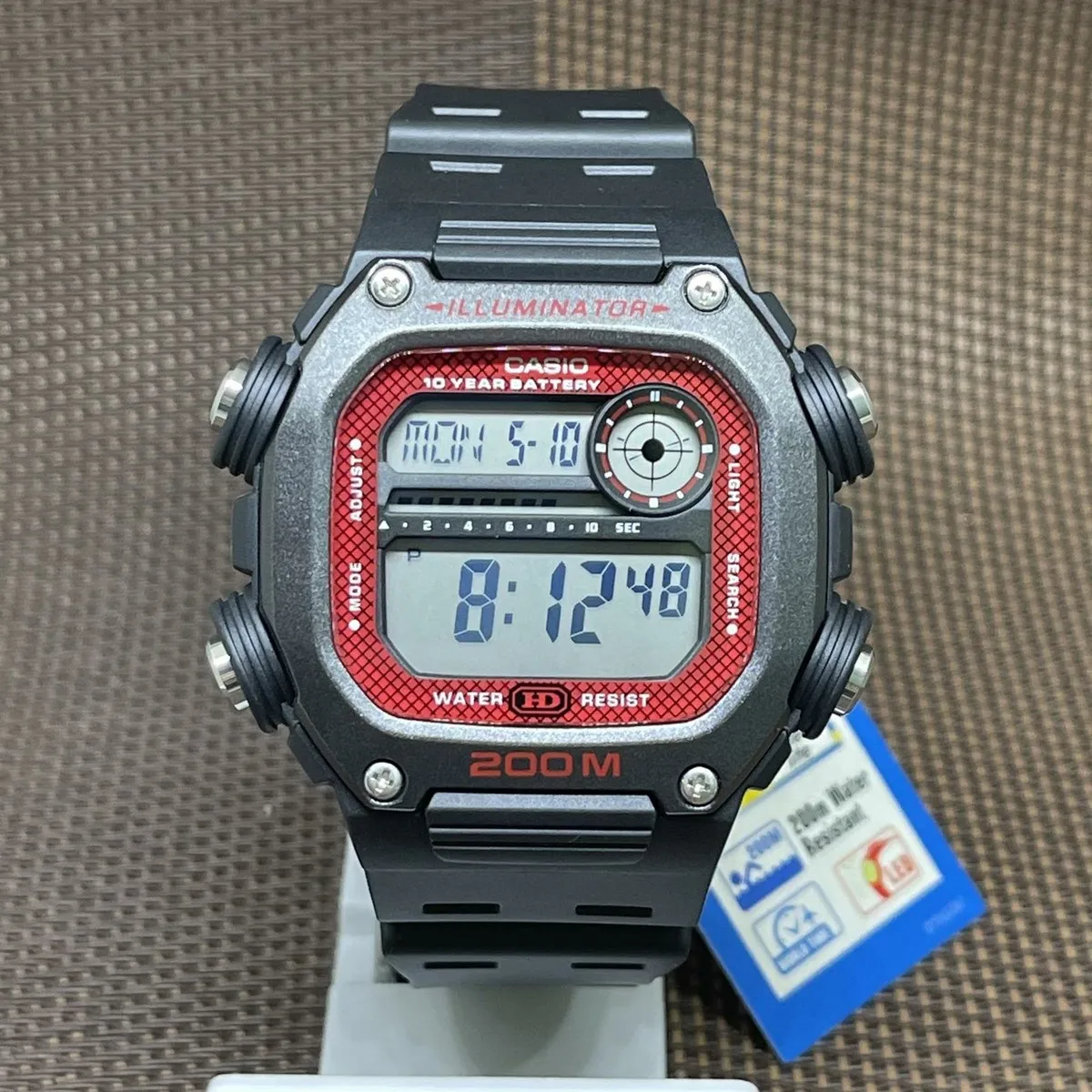 CASIO - RELOJ CASIO DW291H-1B HOMBRE DURO WR200M ILUMINATOR