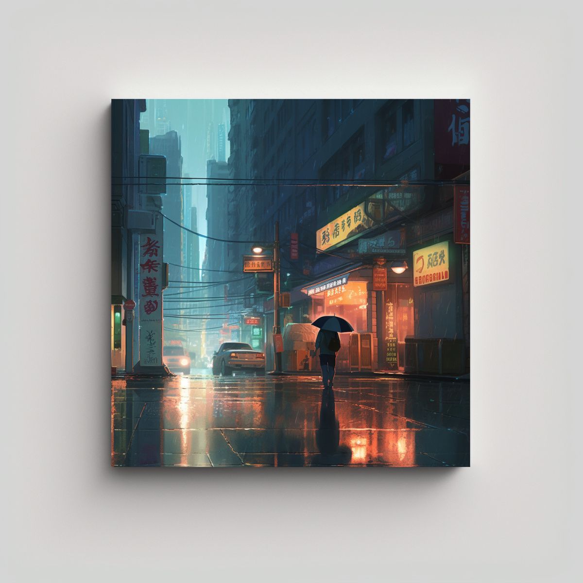 GENERICO - Cuadro De Tela Dibujo Personalidad Invasión 100x100 Cm