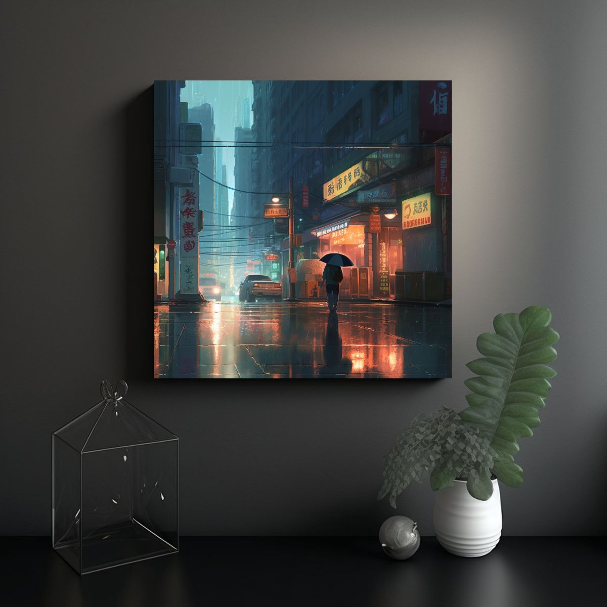 GENERICO - Cuadro De Tela Dibujo Personalidad Invasión 100x100 Cm