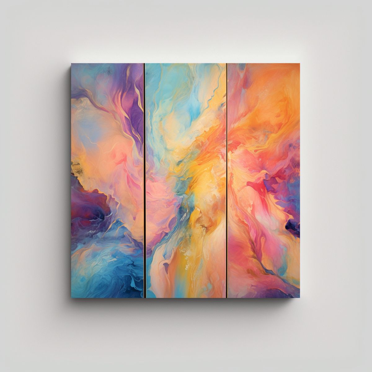 GENERICO - Pintura Decorativa Tríptico Inspirada En La 100x100 Cm