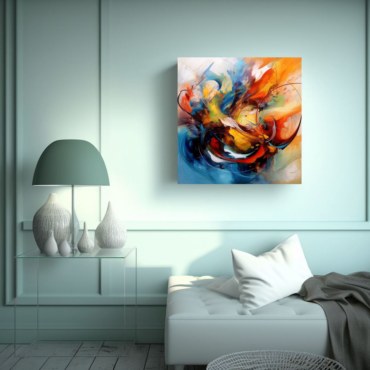 GENERICO - Pinturas Abstractas De Decoración En 100x100 Cm