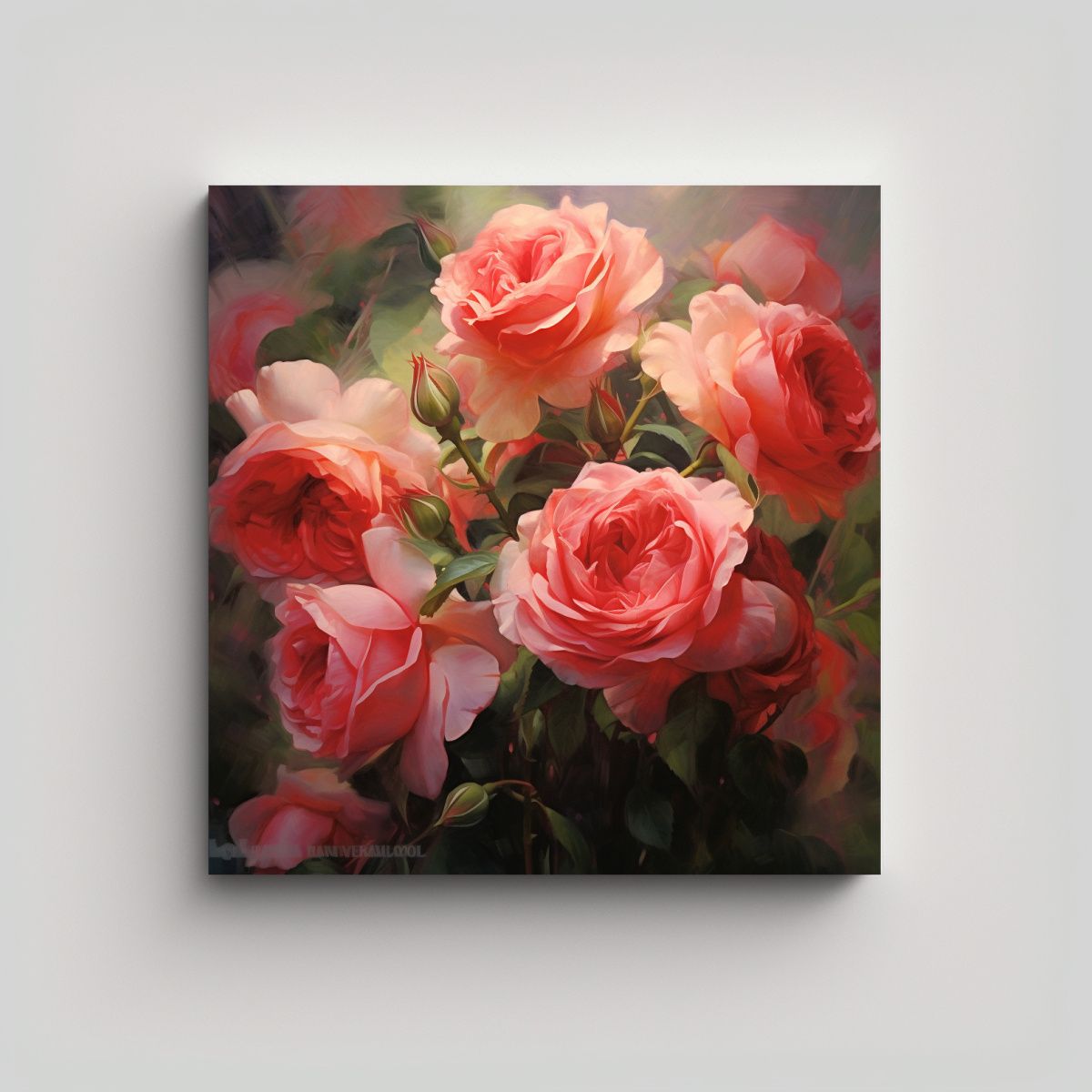 GENERICO - Cuadro De Alta Calidad Con Impresión De Rosas 100x100 Cm