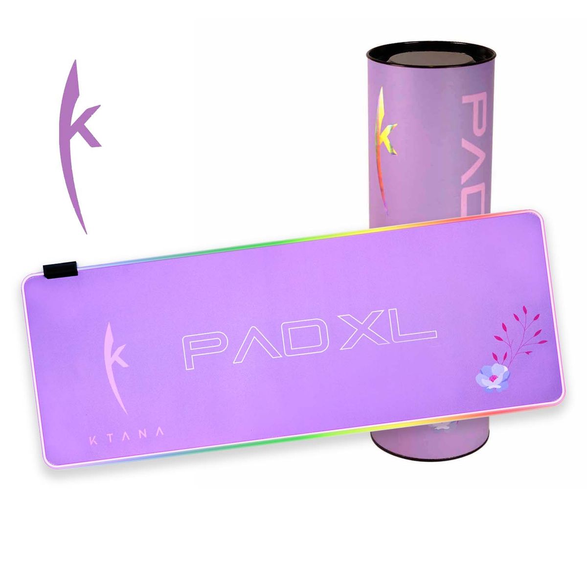 KTANA - Mouse Pad LED Gamer Profesional Lila 80X30 CMS Ktana