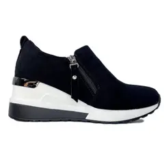 POZATINI - ZAPATILLA PLATAFORMA  NEGRO GAMUZA