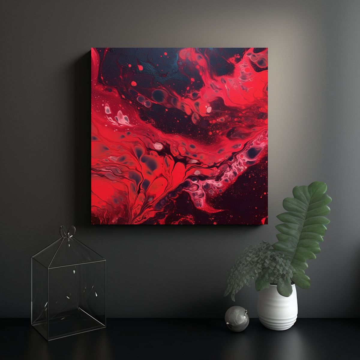 GENERICO - Pintura Acrílica En Bastidor Ambiente Moderno 100x100 Cm