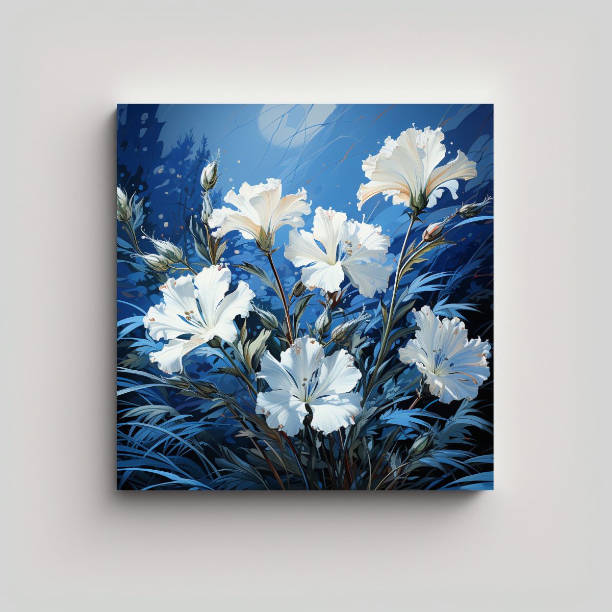 GENERICO - Cuadro Patrón Intenso Elegante Con Hierbas De 100x100 Cm