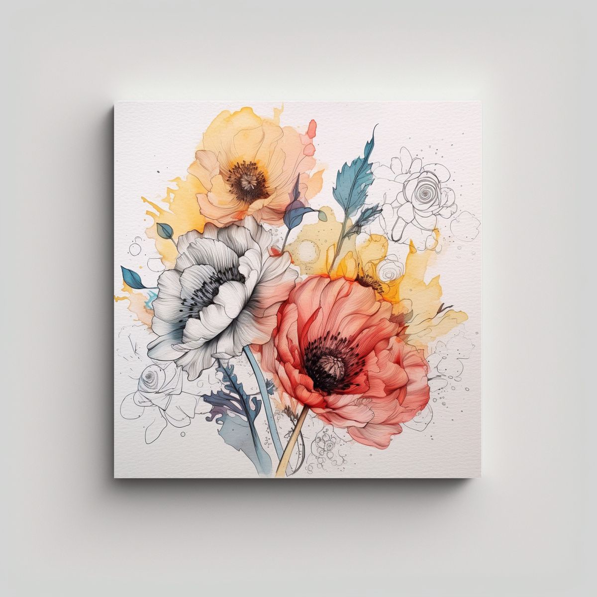 GENERICO - Fantasía De Arte Conceptual Variación De 100x100 Cm