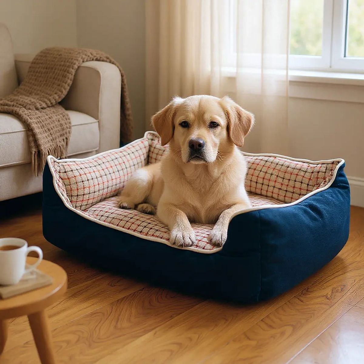 BLOCCARE - Cama Para Mascotas Espuma - Talla L Azul