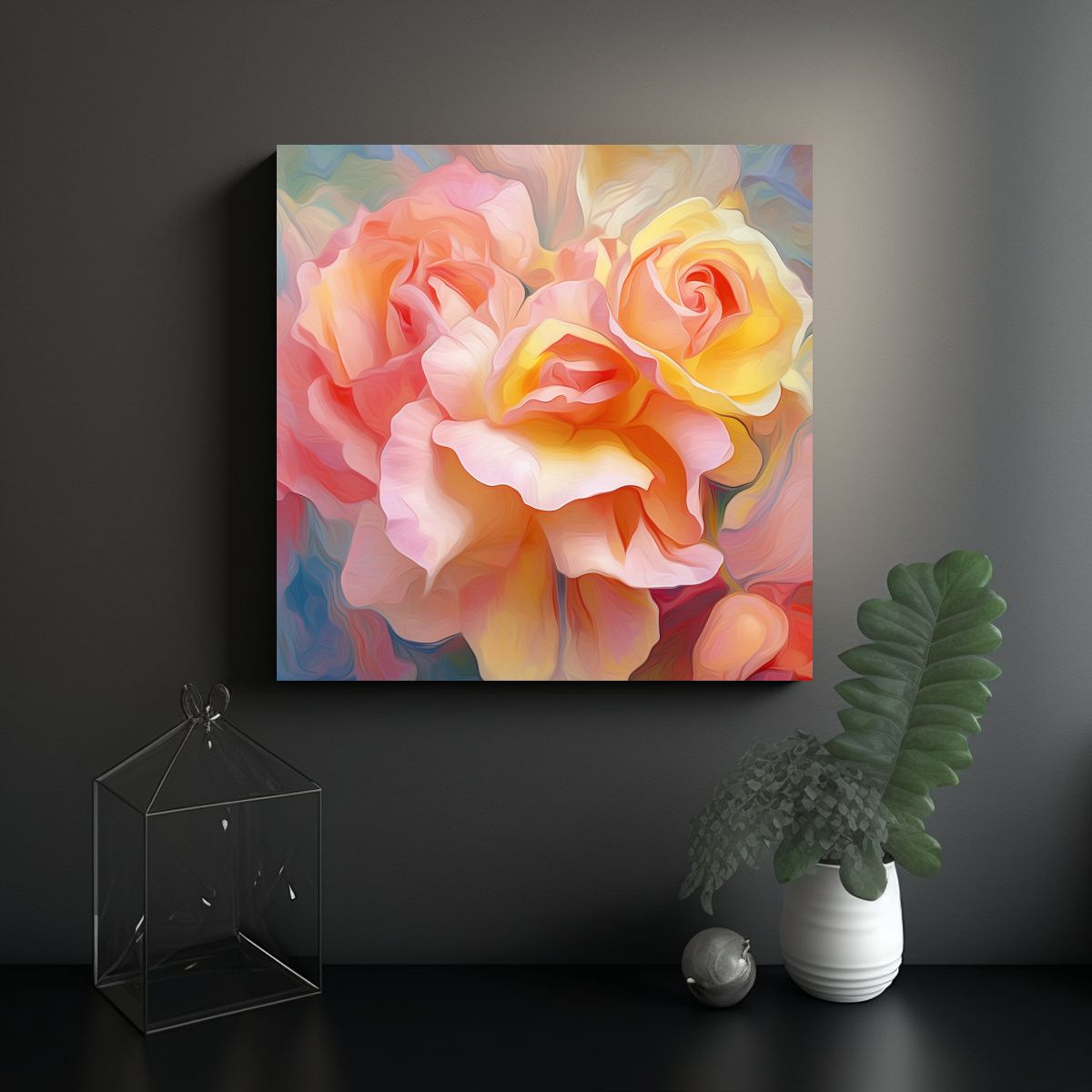 GENERICO - Pinturas Decorativas Del Jardín Celestial De Los 100x100 Cm