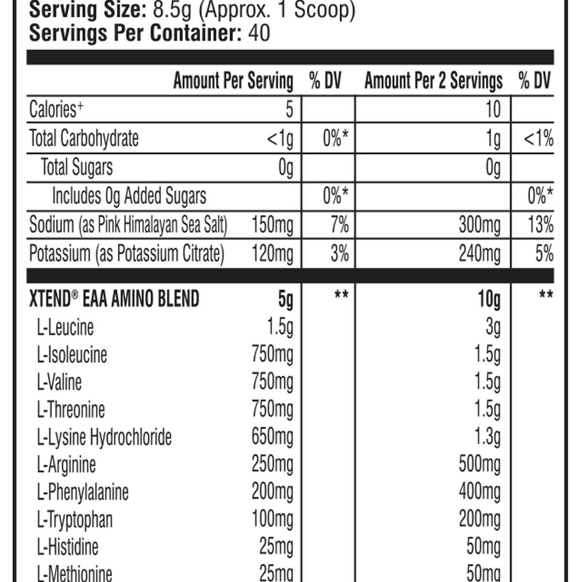 XTEND - XTEND EAA AMINÁCIDOS ESENCIALES - 40 SERV - NARANJA SANGUINA
