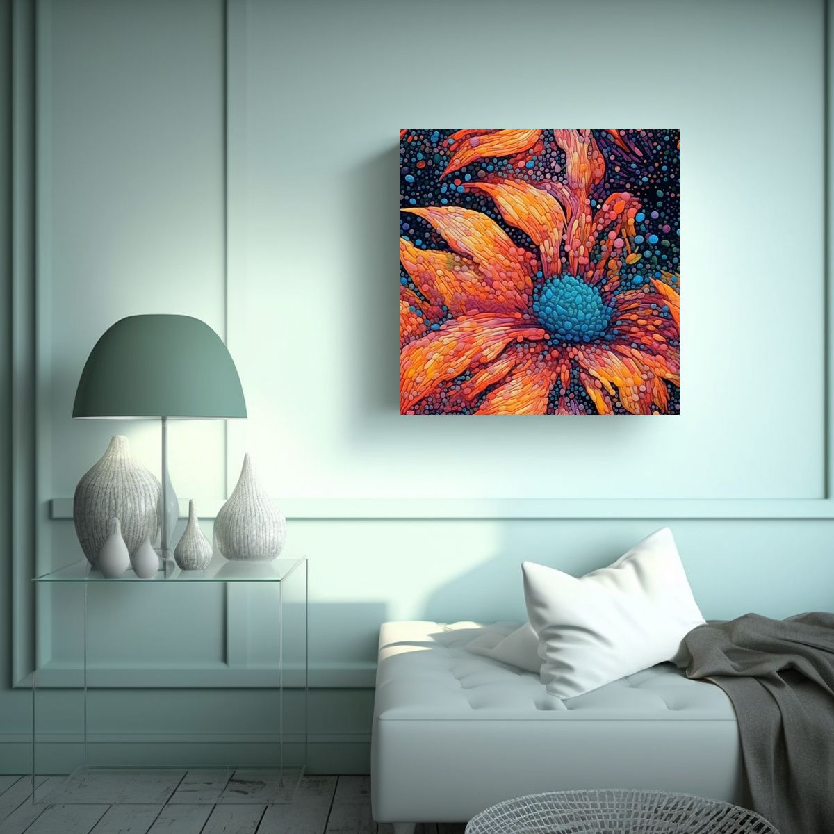 GENERICO - Pinturas Decorativas Impresionantes En Relieve 100x100 Cm