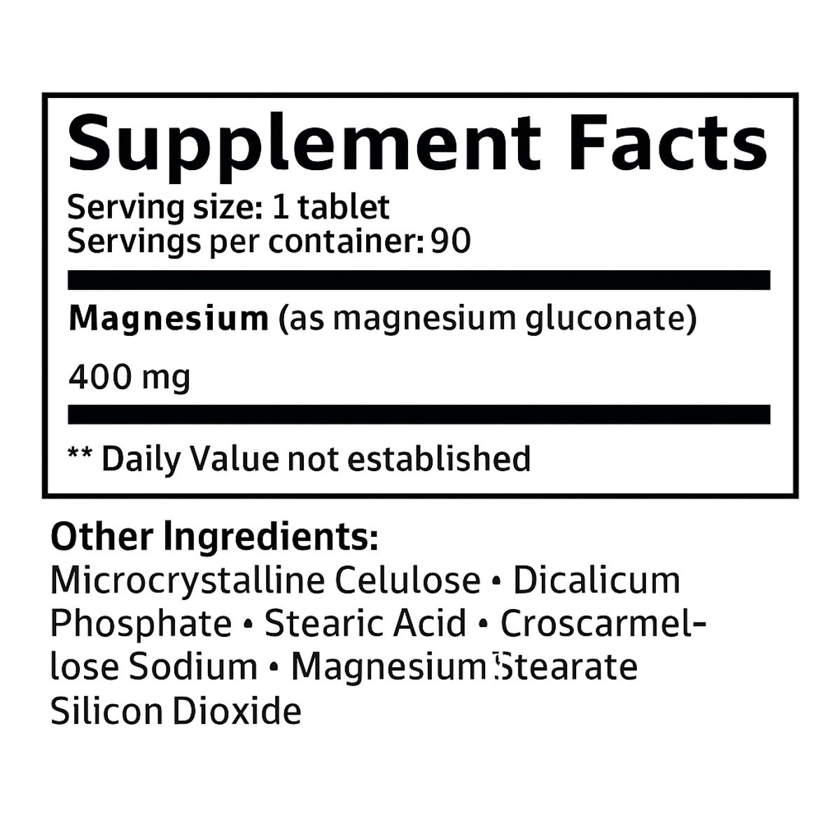 KIFFER - MAGNESIO GLUCONATO 400MG - 90 TABS