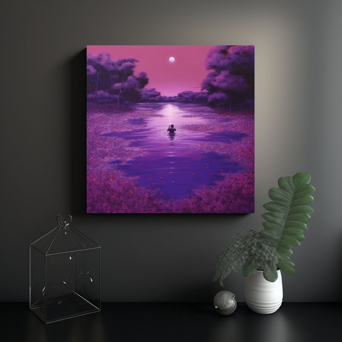 GENERICO - Pinturas De Decoración De Hombre Nadando En 100x100 Cm