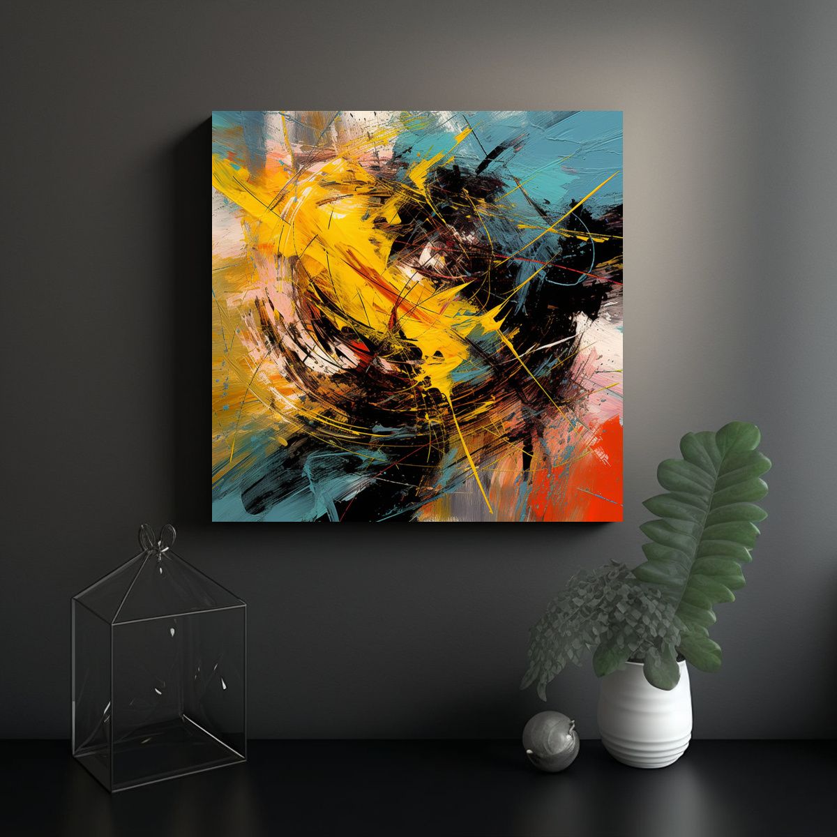 GENERICO - Arte Conceptual Se Fusiona Con Arte 100x100 Cm