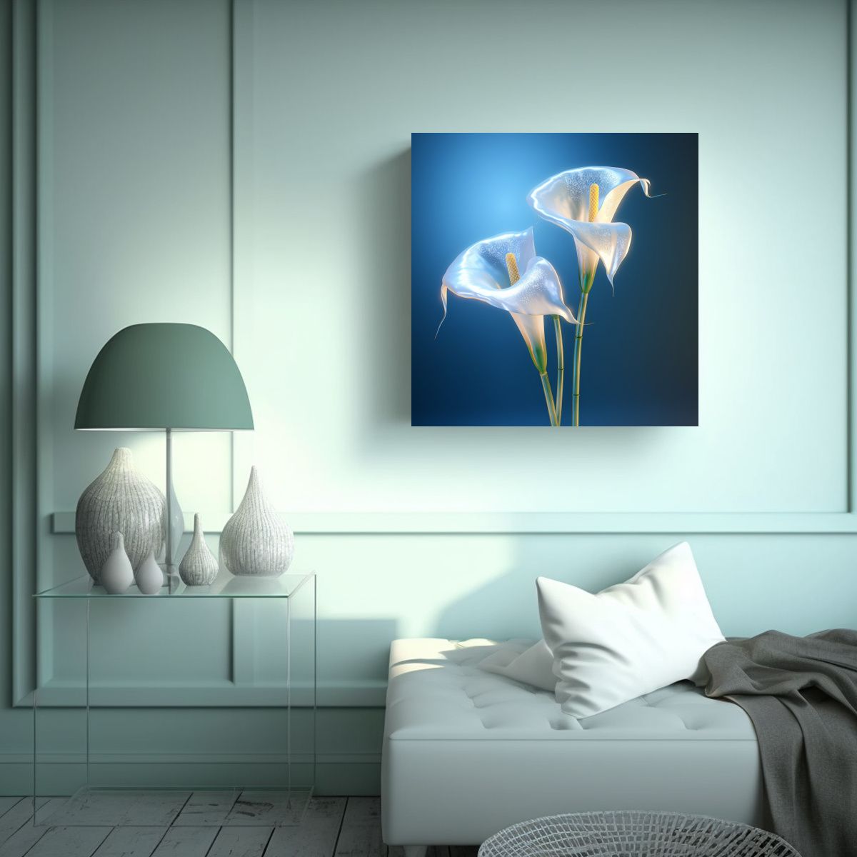 GENERICO - Cuadro Vintage De Equilibrio Con Calla 100x100 Cm