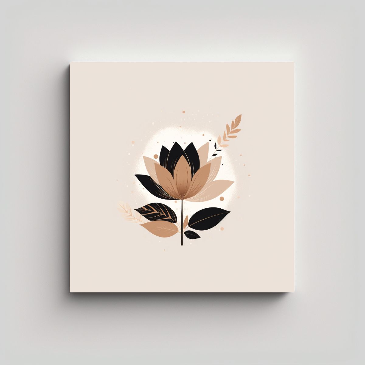 GENERICO - Elegante Minimalista Zen Boho Chic Flor Pintura 100x100 Cm