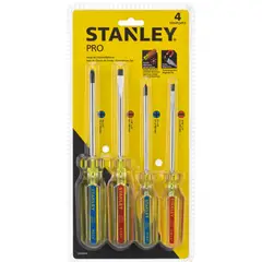 STANLEY - Set Kit 4 Destornilladores Pro Paleta Cruz STHT69169
