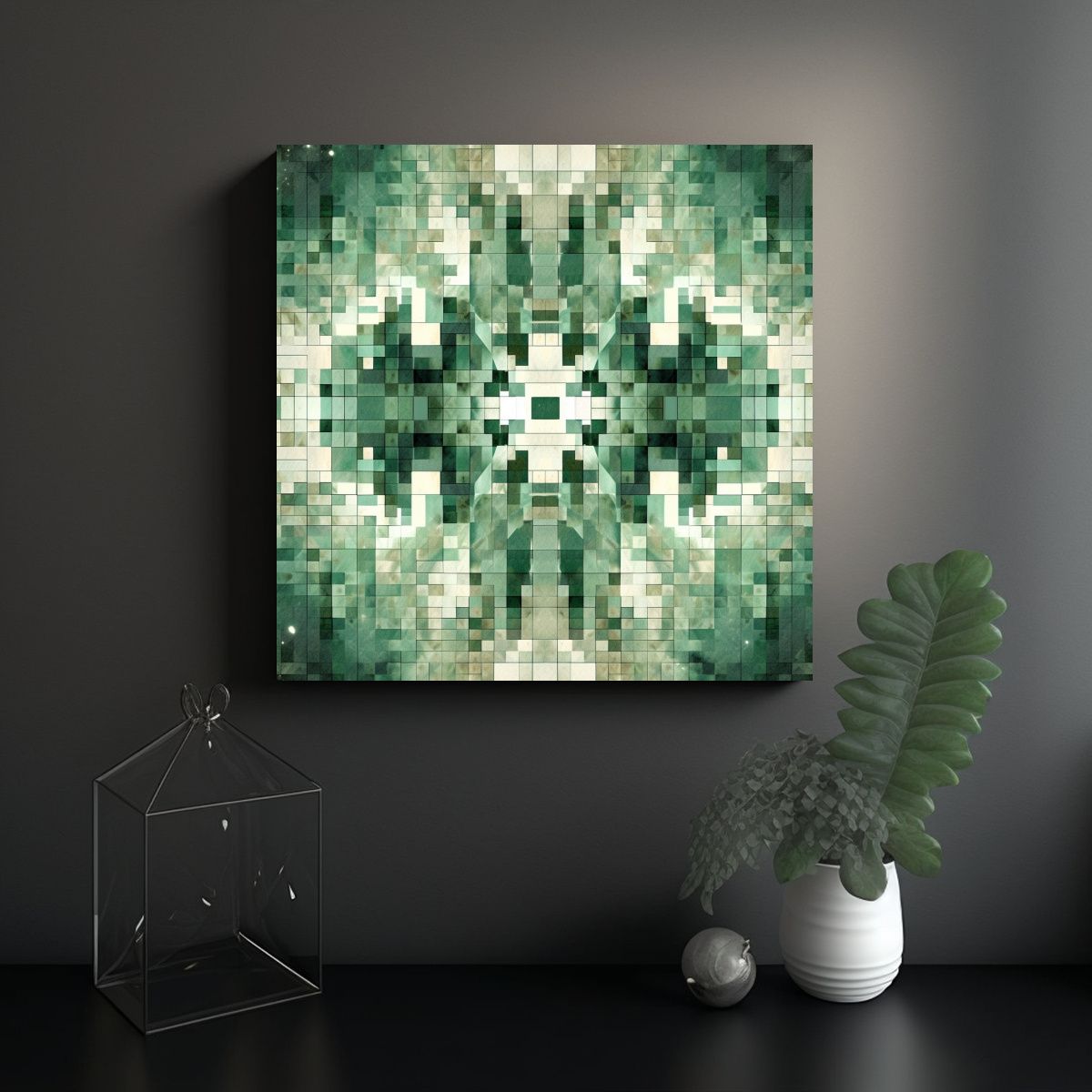 GENERICO - Pintura Urbana Minimalista Arte De Pared Pixel 100x100 Cm