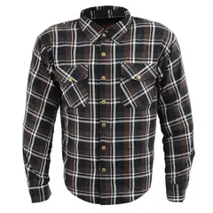 MILWAUKEE LEATHER - - Chaqueta cProtecciones CaféNegroBlanco