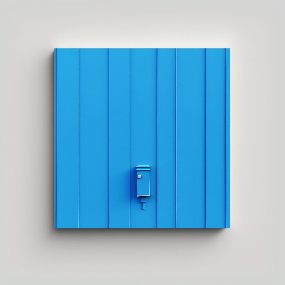 GENERICO - Cuadro Abstracto Azul Minimalista Sobre Fondo 100x100 Cm