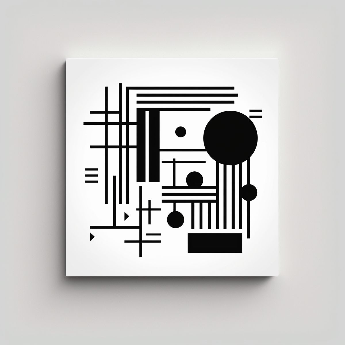 GENERICO - Pinturas Decorativas De Abstracción Lineal En 100x100 Cm