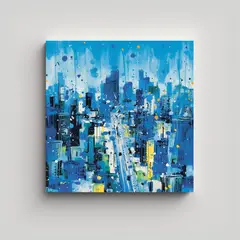 GENERICO - Pinturas Decorativas Azul Cian Tiedye De Wu 100x100 Cm
