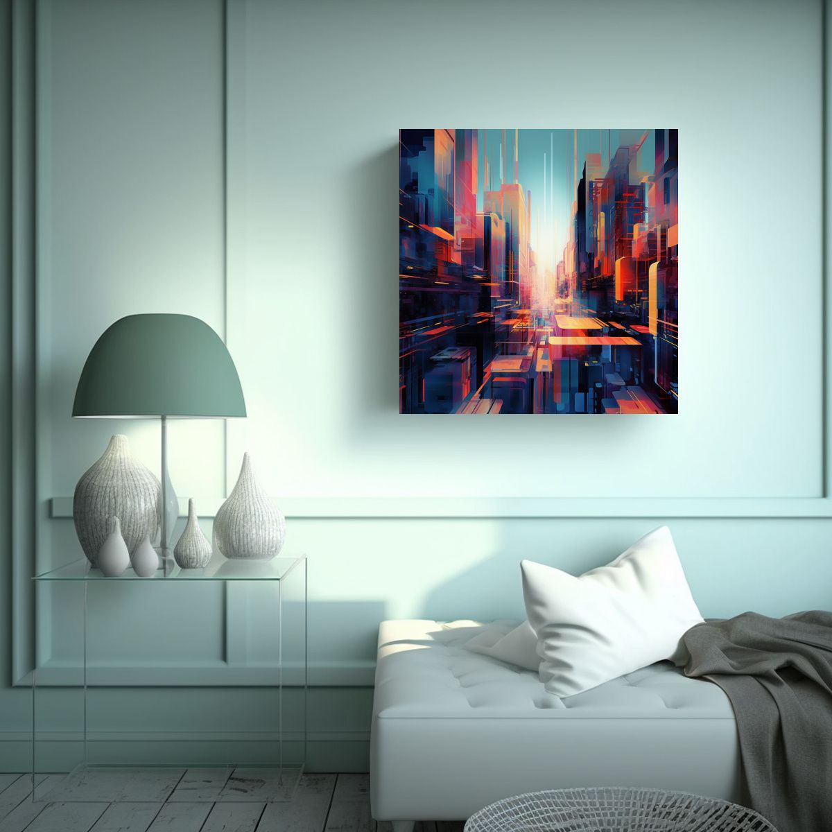 GENERICO - Pinturas De Decoración Urbana Abstracta Con 100x100 Cm